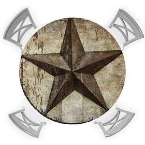 New Western Rustic Round Fitted Tablecloth 60”